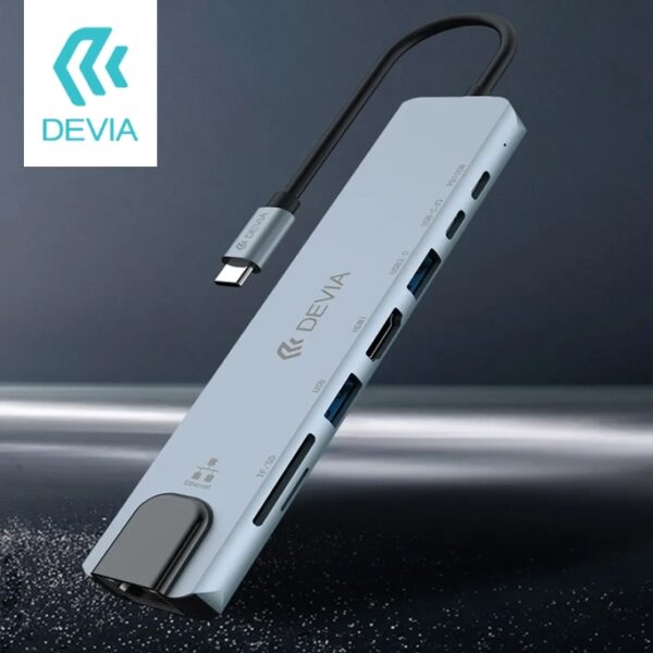 HUB 8 in 1 100W USB 3.1 HDMI TF CARD SD